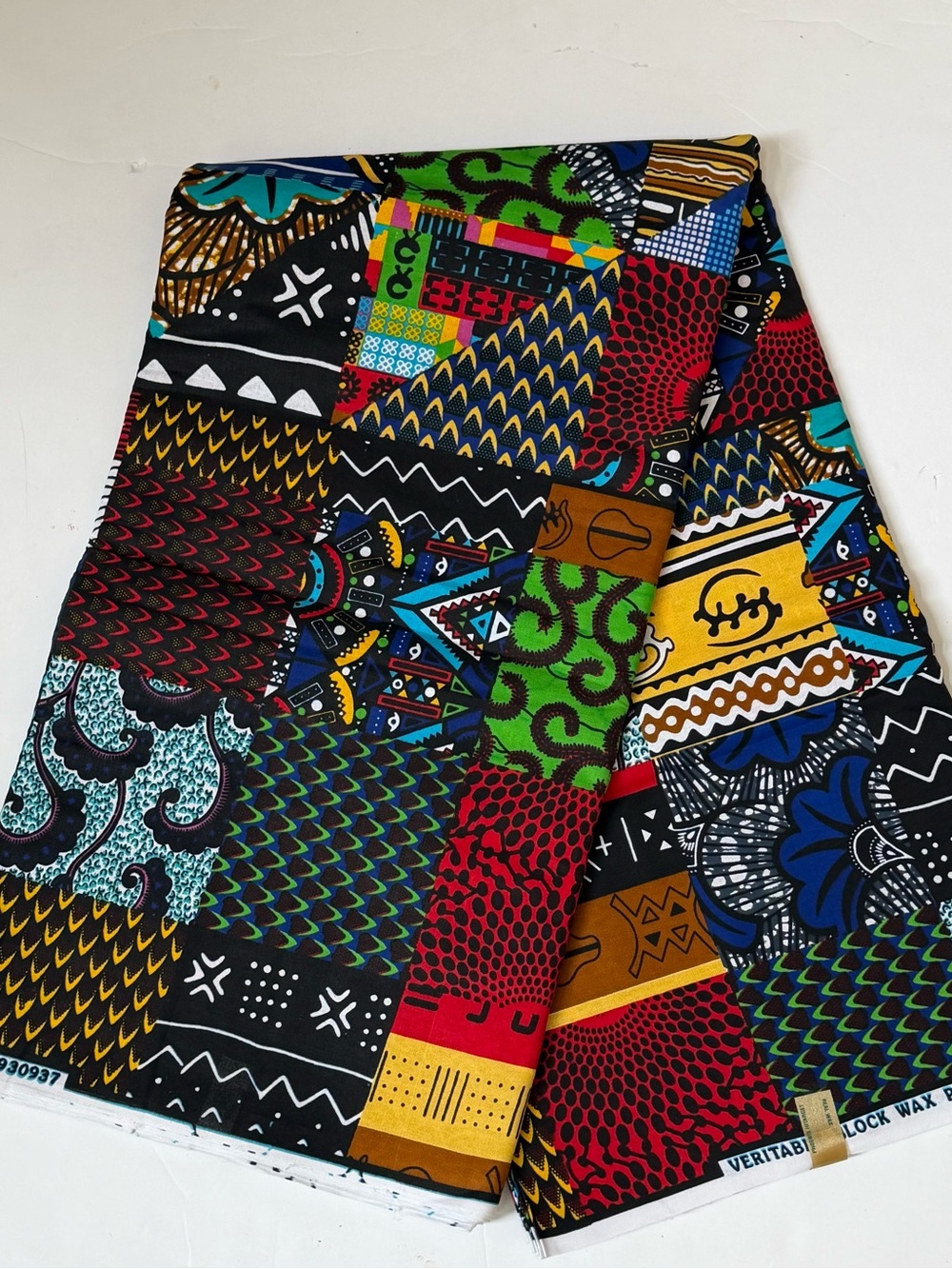 Vibrant Multi-Color Patchwork Print Mixed Print Cotton Fabric